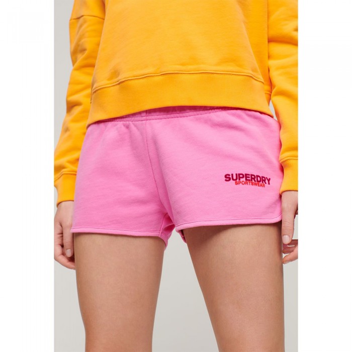 [해외]슈퍼드라이 Sportswear 로고 Racer 스웨트 반바지 140588681 Paparazzi Pink