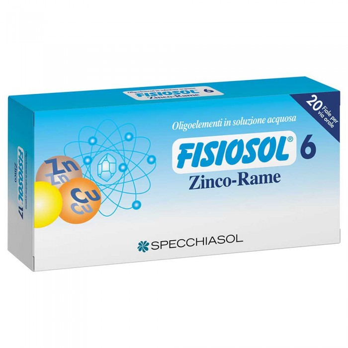 [해외]SPECCHIASSOL 아연-구리 미량 원소 Fisiosol 6 20 바이알 7140178445