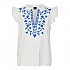 [해외]베로모다 민소매 블라우스 Vacation 140858841 Bright White / Detail Blue Embroidery