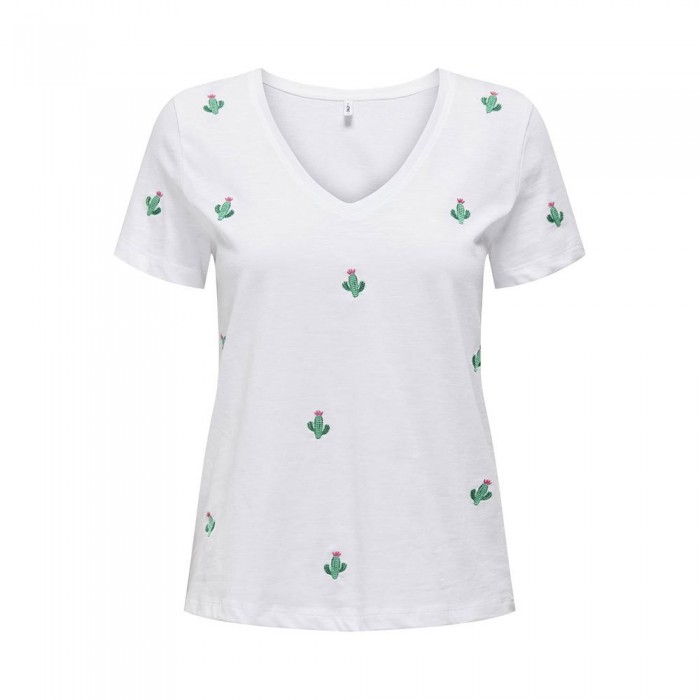 [해외]ONLY 반소매 티셔츠 Ketty Life 140860525 Bright White / Aop Cactus