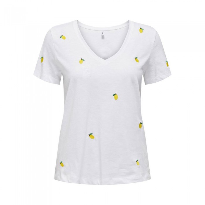 [해외]ONLY 반소매 티셔츠 Ketty Life 140860526 Bright White / Aop Lemon