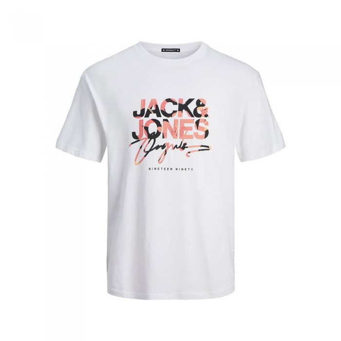 [해외]잭앤존스 12261579 Aruba Branding 반팔 티셔츠 140437804 Bright White