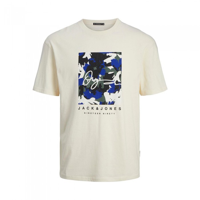[해외]잭앤존스 반소매 티셔츠 Aruba Aop Branding 140437854 Buttercream