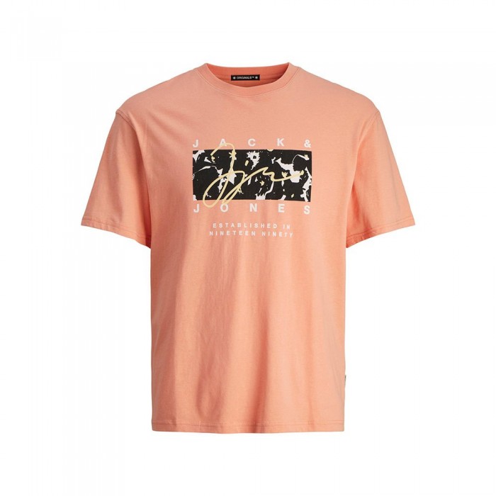 [해외]잭앤존스 Aruba Aop Branding Plus Size 반팔 티셔츠 140437856 Canyon Sunset