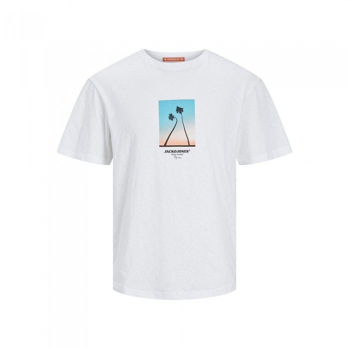 [해외]잭앤존스 Aruba Small Photo 반팔 티셔츠 140437898 Bright White