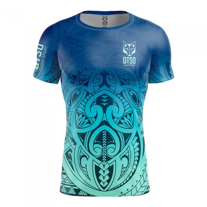 [해외]OTSO 반소매 티셔츠 Maori Tangaroa 6140663508 Blue