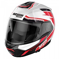 [해외]놀란 N100-6 Surveyor N-COM 모듈형 헬멧 9140469172 Metal White / Red / Black / Metal Black