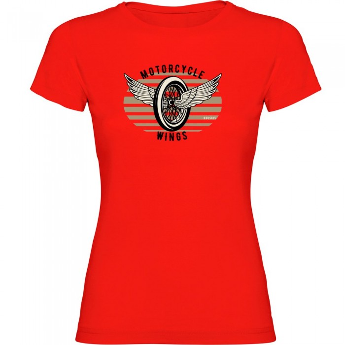[해외]KRUSKIS Motorcycle Wings 반팔 티셔츠 9140891718 Red