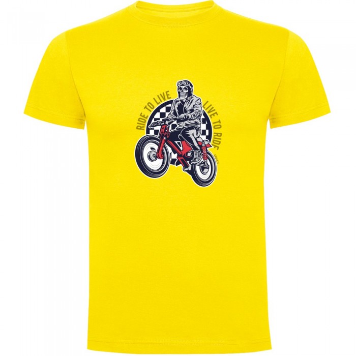[해외]KRUSKIS Live To Ride 반팔 티셔츠 9140891579 Yellow