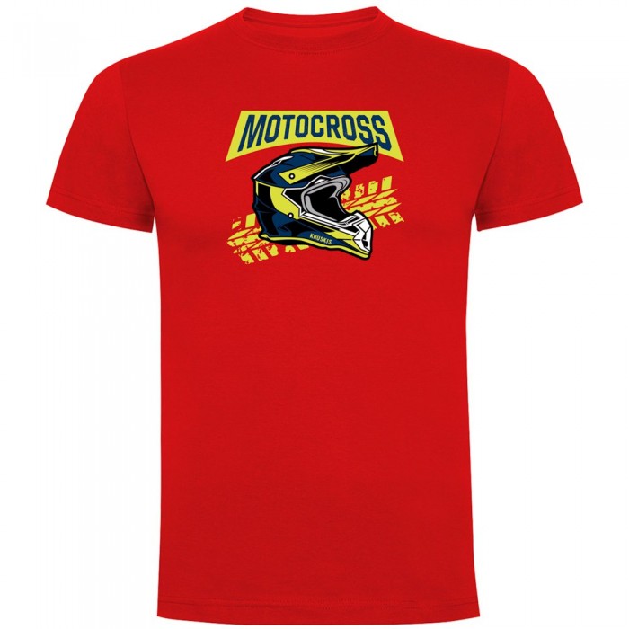 [해외]KRUSKIS Motocross 헬멧 반팔 티셔츠 9140891631 Red