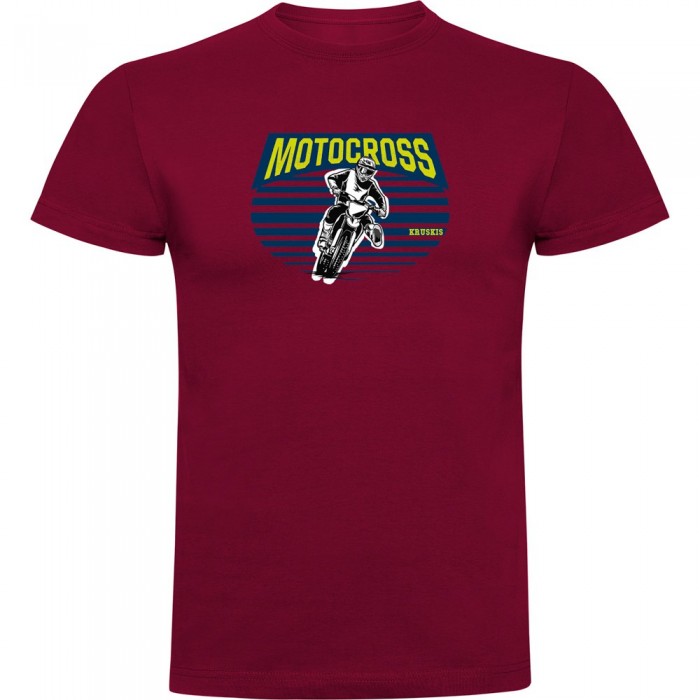 [해외]KRUSKIS Motocross Racer 반팔 티셔츠 9140891654 Dark Red