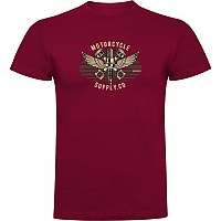 [해외]KRUSKIS 반소매 티셔츠 Motorcycle Supply 9140891683 Dark Red