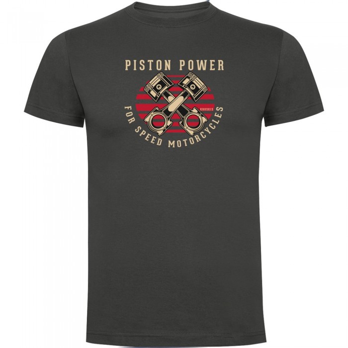 [해외]KRUSKIS Piston 파워 반팔 티셔츠 9140891885 Dark Grey