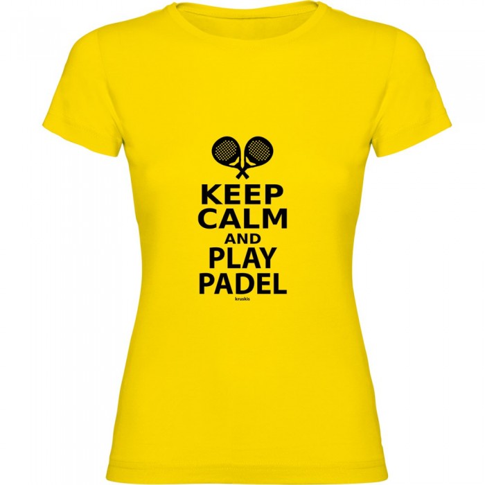 [해외]KRUSKIS Keep Calm And Play Padel 반팔 티셔츠 12140891550 Yellow