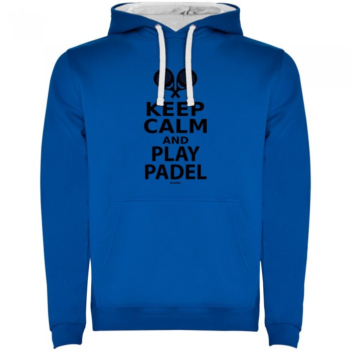 [해외]KRUSKIS 후드티 Keep Calm And Play Padel Bicolor 12140891528 Royal Blue / White