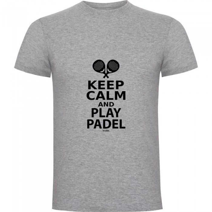 [해외]KRUSKIS Keep Calm And Play Padel 반팔 티셔츠 12140891541 Heather Grey