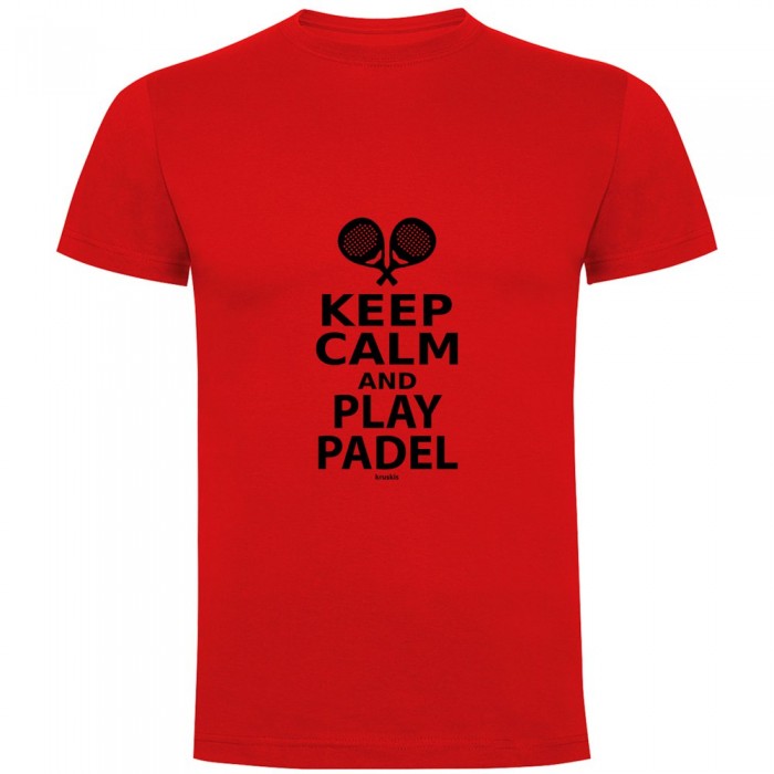 [해외]KRUSKIS Keep Calm And Play Padel 반팔 티셔츠 12140891545 Red