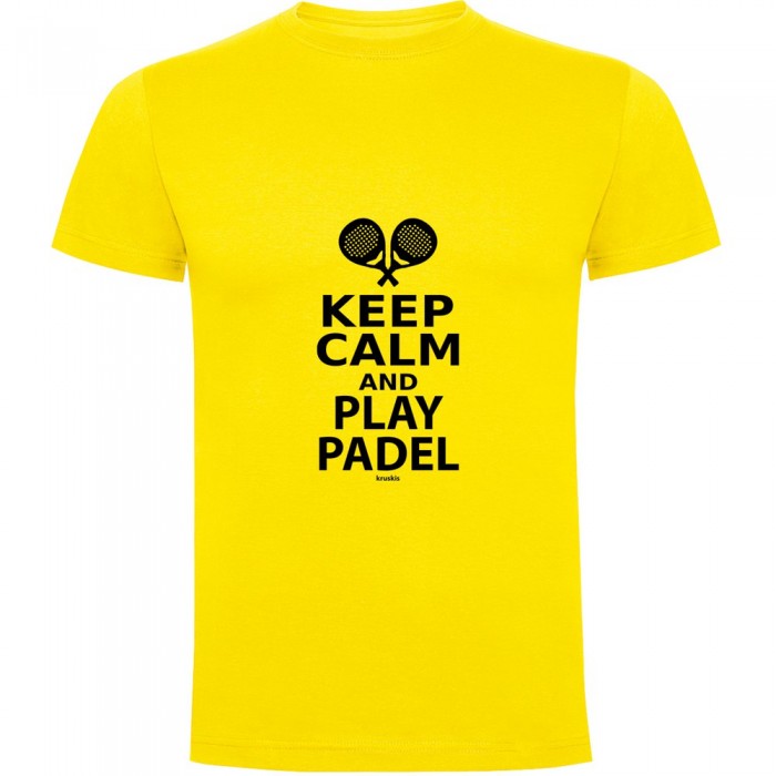 [해외]KRUSKIS Keep Calm And Play Padel 반팔 티셔츠 12140891551 Yellow
