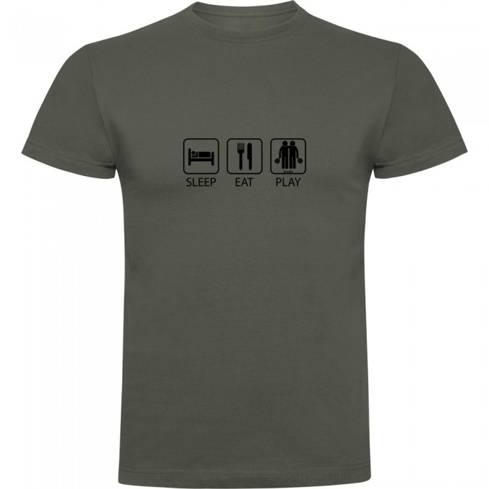 [해외]KRUSKIS 반소매 티셔츠 Sleep Eat And Play Padel 12140892087 Dark Army Green