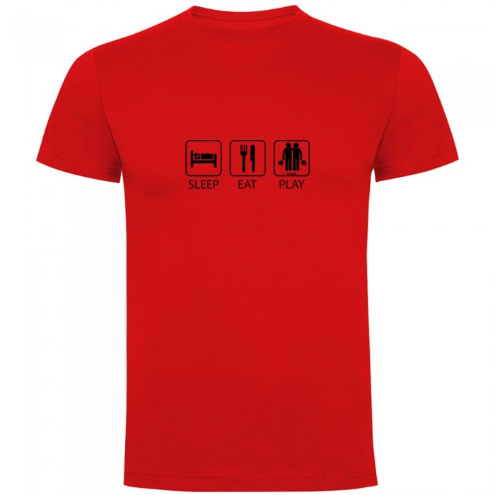 [해외]KRUSKIS 반소매 티셔츠 Sleep Eat And Play Padel 12140892095 Red