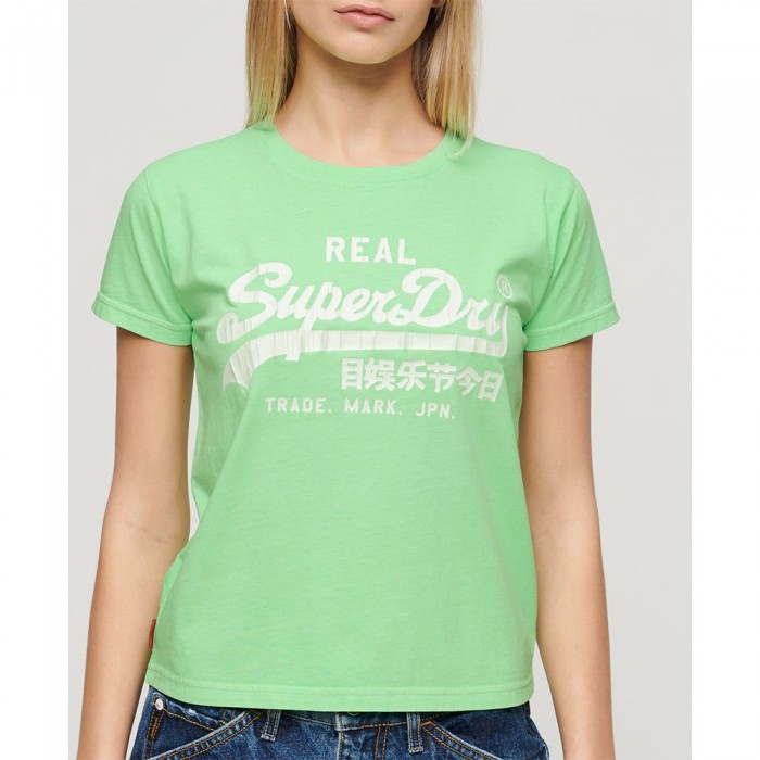 [해외]슈퍼드라이 반소매 티셔츠 Neon Vl Graphic Fitted Ub 140588398 Neo Mint Green