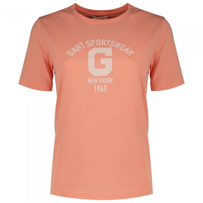 [해외]간트 반소매 티셔츠 Reg 로고 140565950 Peachy Pink