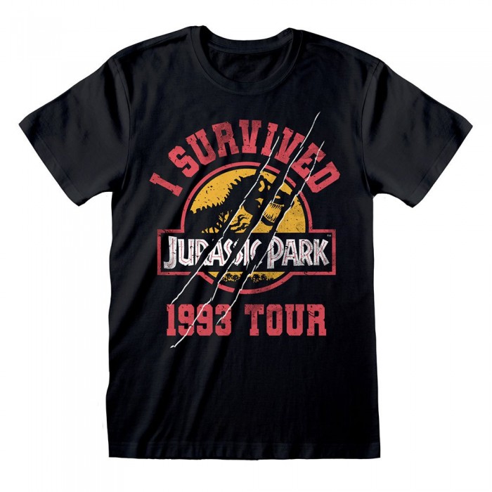 [해외]HEROES 반소매 티셔츠 Jurassic Park I Survived 1993 140906386 Black