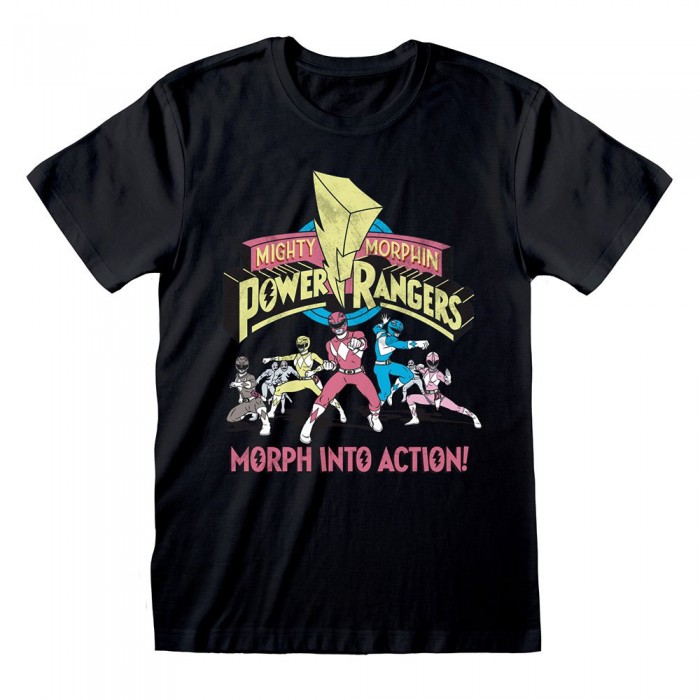 [해외]HEROES 반소매 티셔츠 파워 Rangers Morph Into Action 140906397 Black