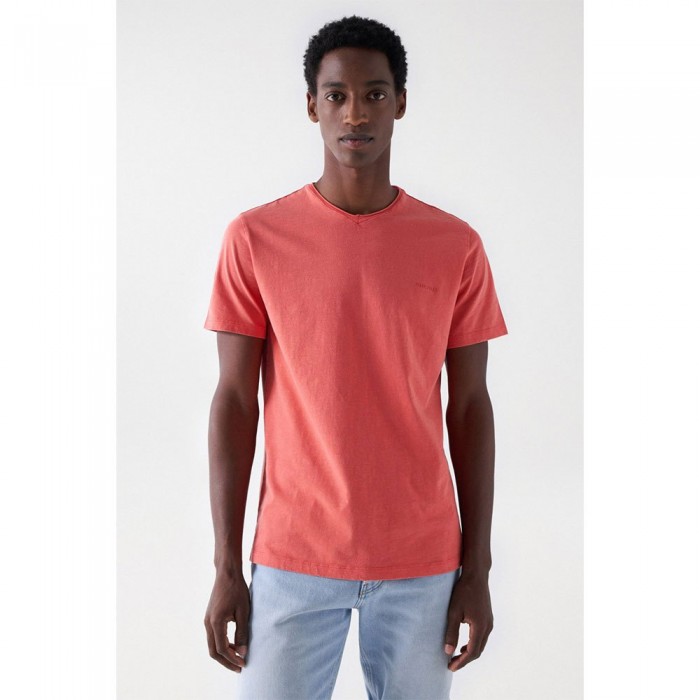 [해외]SALSA JEANS 반소매 티셔츠 Edge Slim Fit 140634350 Dark Orange V2