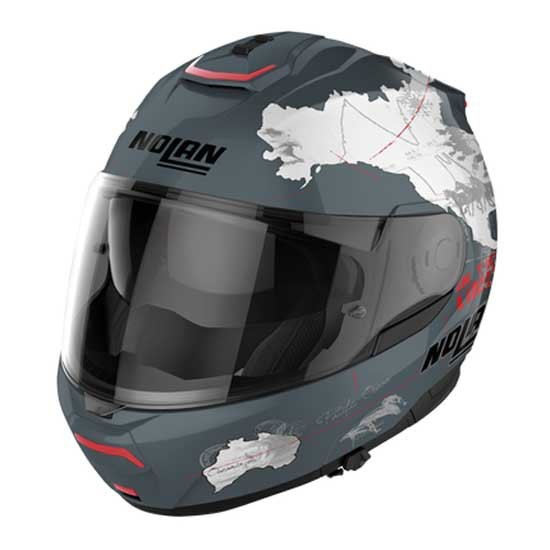 [해외]놀란 N100-6 Legend Checa N-COM 모듈형 헬멧 9140469161 Slate Grey