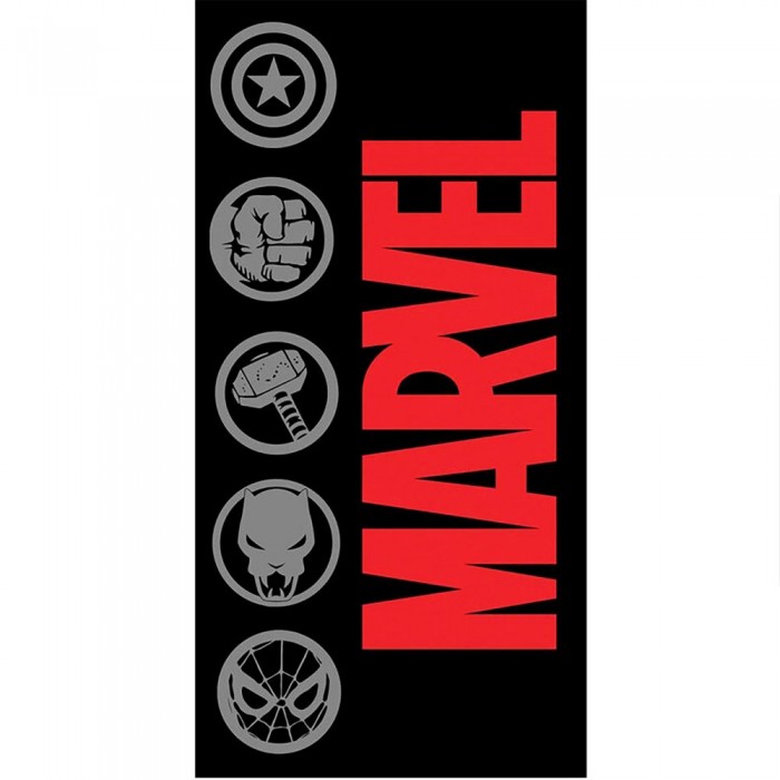 [해외]MARVEL 코튼 타올 140x70 Cm 7139060354 Black / Red