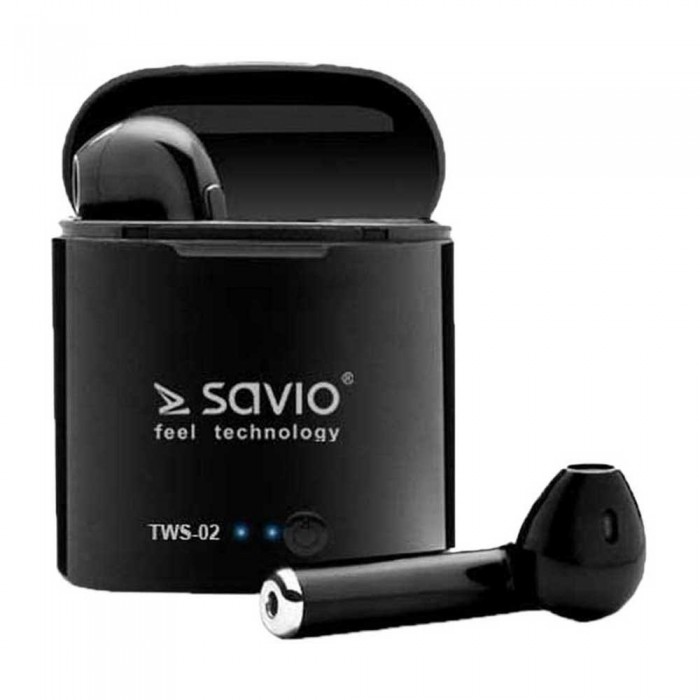 [해외]SAVIO 무선 이어폰 TWS-02 140838292 Black