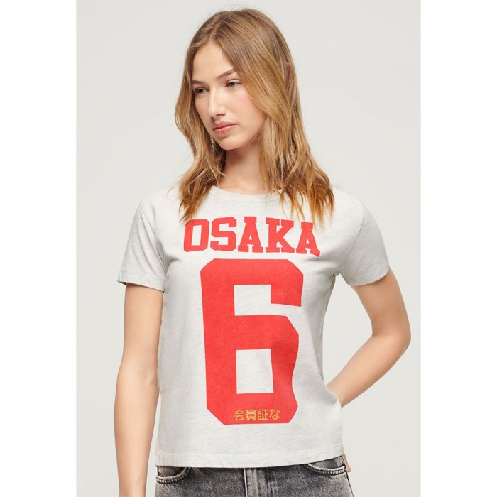 [해외]슈퍼드라이 Osaka Graphic Fitted 반팔 티셔츠 140588421 Ice Marl