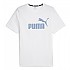 [해외]푸마 Ess 로고 반팔 티셔츠 140130782 White / Zen Blue
