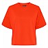 [해외]PIECES 고추 여름 2/4 헐렁한 짧은 소매 스웨트 셔츠 140229042 Tangerine Tango