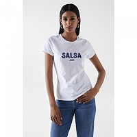 [해외]SALSA JEANS Institutional Beaded Branding 반팔 티셔츠 140905950 White