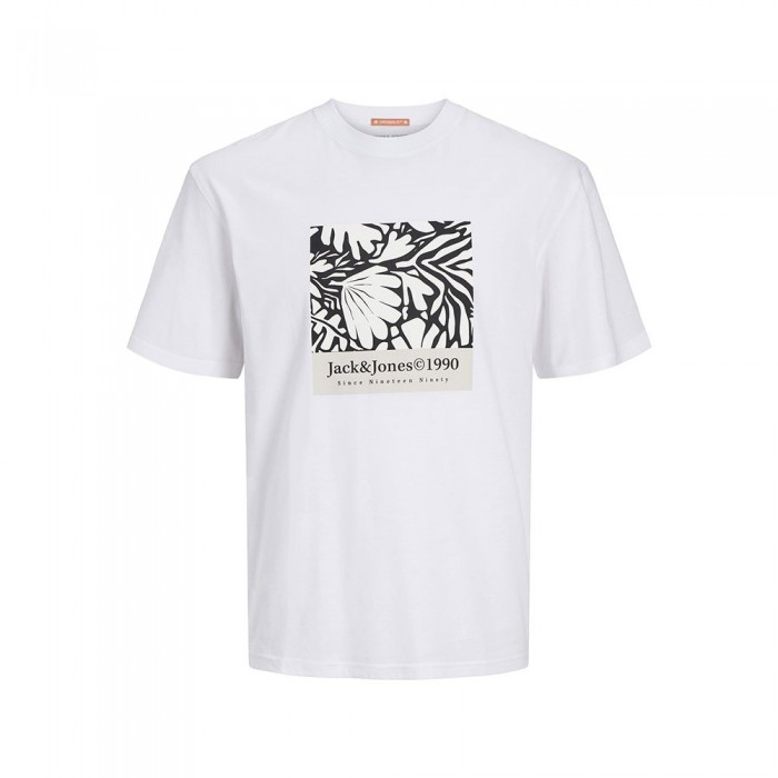 [해외]잭앤존스 Marbella Aop Branding 반팔 티셔츠 140438594 Bright White