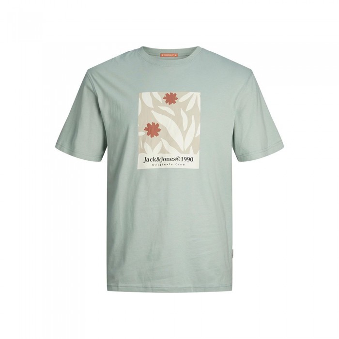 [해외]잭앤존스 Marbella Aop Branding 반팔 티셔츠 140438597 Gray Mist