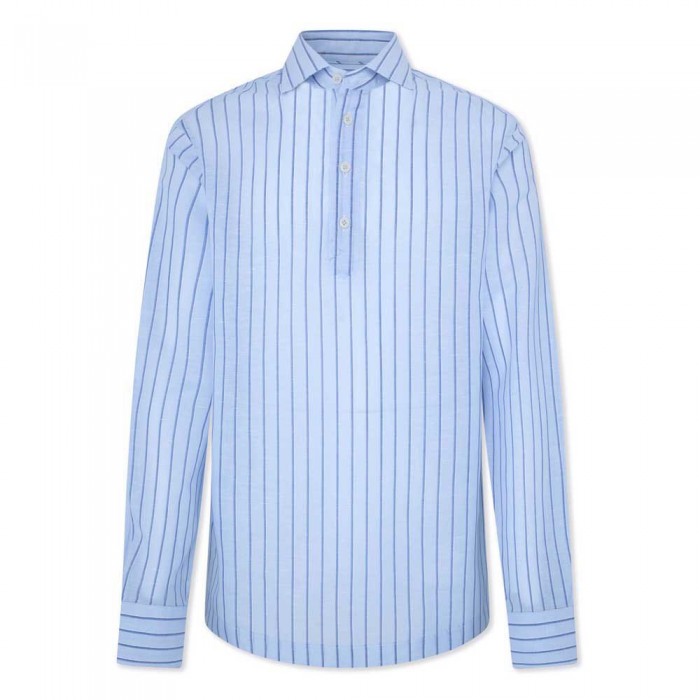 [해외]해켓 긴 소매 셔츠 Cotton 라인n Stripe 140506293 Blue