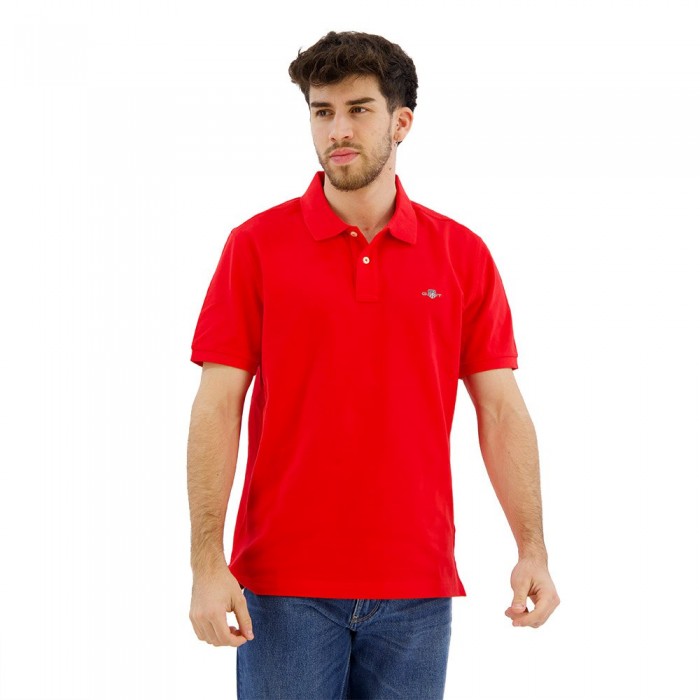 [해외]간트 Reg Shield Pique 반팔 폴로 셔츠 140565960 Bright Red