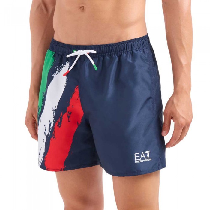 [해외]EA7 EMPORIO 아르마니 수영 복서 902000_4R725 140779189 Navy Italy Flag / Navy Italy Flag