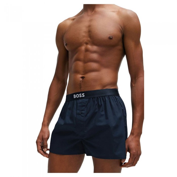 [해외]BOSS 2P Boxer Shorts Ew 10251193 복서 브리프 2 단위 140888701 Open Blue