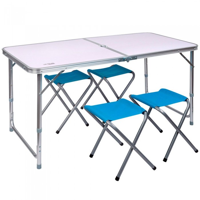 [해외]AKTIVE 의자가 있는 테이블 120x60x70 cm 6138860629 Grey