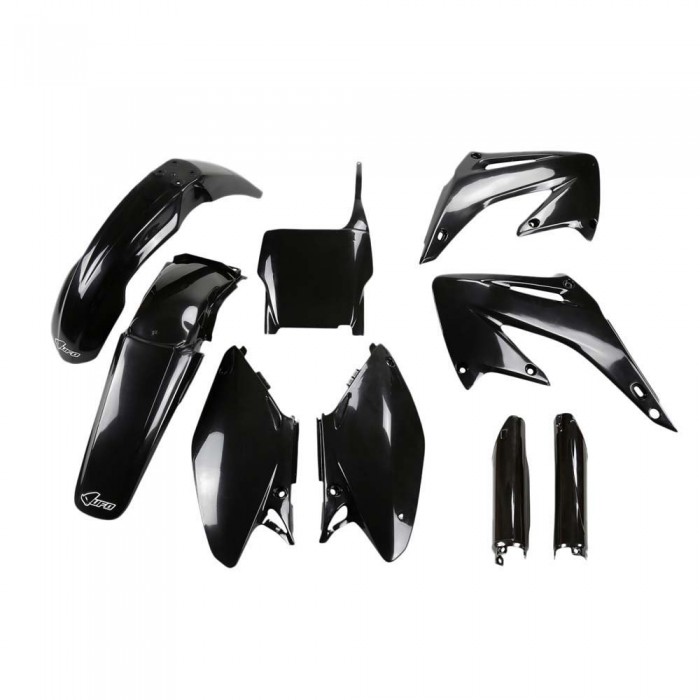 [해외]UFO Honda CR 125/250 2004-2004 HOKIT102F-001 Fork Protectors & 오토바이 플라스틱 키트 9140864790 Black