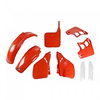 [해외]UFO Honda CR 250 1988-1989 HOKIT092F-121 Fork Protectors & 오토바이 플라스틱 키트 9140864803 Orange 1990