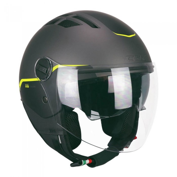 [해외]CGM 116G 에어 Bico 오픈 페이스 헬멧 9140616810 Graphite / Matt Yellow