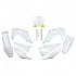 [해외]UFO Husqvarna TC/FC 2019-2022 HUKIT622F-041 Fork Protectors & 오토바이 플라스틱 키트 9140865097 White