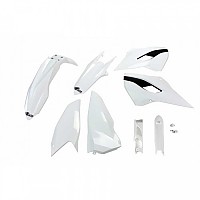 [해외]UFO Husqvarna TE/TX/FE 2014-2014 HUKIT614F-041 Fork Protectors & 오토바이 플라스틱 키트 9140865117 White