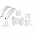 [해외]UFO Yamaha YZF 250 2001-2002 YAKIT303F-046 Fork Protectors & 오토바이 플라스틱 키트 9140866651 White