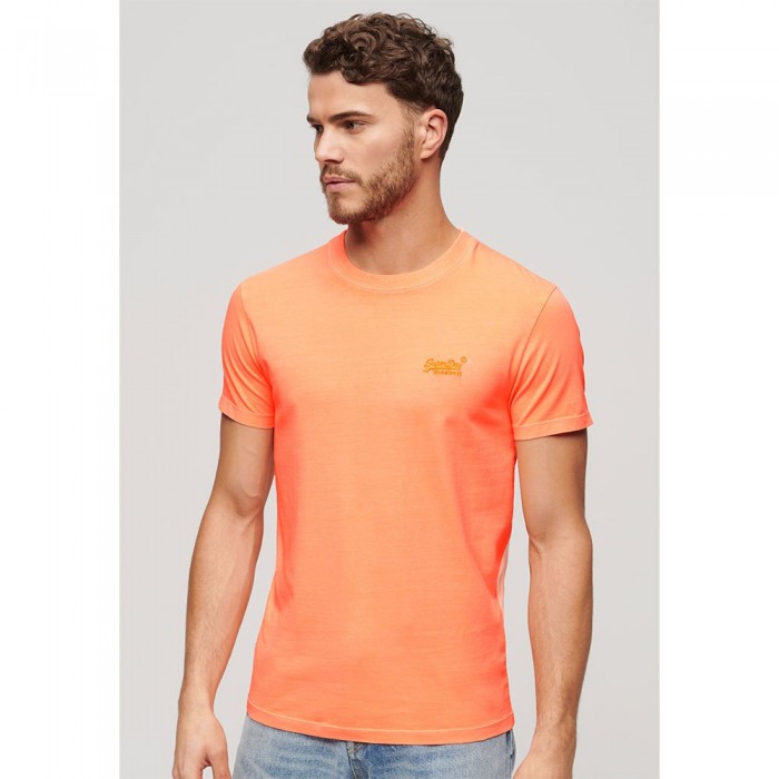 [해외]슈퍼드라이 반소매 티셔츠 Essential 로고 Emb Neon 140900856 Dry Fluro Orange